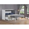 thumbnail image 5 of Mega Solutions Tuscany Murphy Cabinet Chest Bed with Charging Station 6 Inch, Queen (White), 5 of 6
