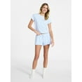 thumbnail image 2 of No Boundaries Cloud Core Sleep Tee and Shorts Set, 2-Piece, Women’s XXS-3X, 2 of 5