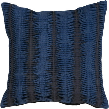 18" Navy Blue Pintuck Column Decorative Throw Pillow