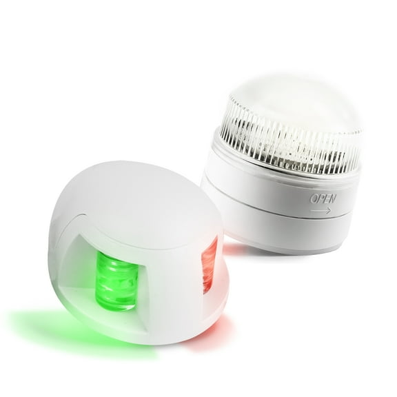 Five Oceans LED Anchor Light - Stern Lights for Boats and Boat Navigation Lights Set, 12V, USCG Rules 2NM, Boat Lights Navigation for Pontoon, Fishing Boats, Bass Boats  - FO4126-C2