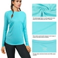 thumbnail image 5 of Women's Long Sleeve UPF 50+ UV Sun Protection Shirts Rash Guard Swim T-Shirt/Hoodie Quick Dry for Outdoor Hiking, 5 of 6