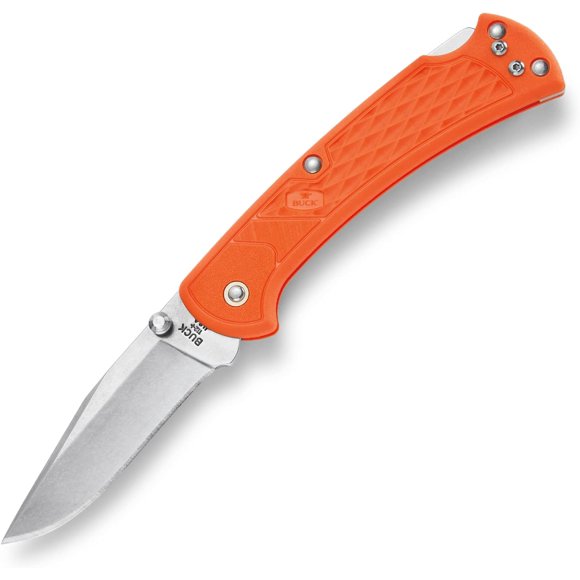 Buck Knives Couteau de Poche Pliant 112 Slim Select avec Tenons pour Pouces et Clip de Poche Amovible/réversible, Poignées en Nylon, Lame de 3 Pouces 420HC