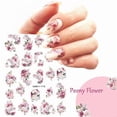 thumbnail image 2 of 9 Sheets Floral Nail Stickers Decals 3D Self-Adhesive Nail Decals Spring Floral Nail Art Supplies Charming Daisy Lea, 2 of 4