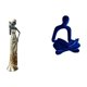 thumbnail image 1 of Figura de mujer africana,Estatua de dama tribal africana hecha a mano en una cafetería.,Figura de mujer hecha a mano con adorno de resina africana,Figura de pensador abstracto,Estatua de, 1 of 8