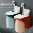 thumbnail image 5 of Toothbrush Holders with 6pcs Toothbrushes for Bathroom Accessories Toothbrush and Toothpaste Holder Single Cup Toothbrush Holder Quick-Drying Design, Space Saving Organizer for Family Members, 5 of 7