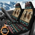 thumbnail image 2 of Binienty Aztec Car Seat Covers Front Seats Horse Fluffy Seat Covers for Cars Full Set Soft Comfy Thick Auto Bucket Protector Cloth 2 Pc Car Accessories Set, 2 of 8
