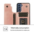 thumbnail image 5 of for Samsung Galaxy S21 FE (Not S21) Wallet Case with Card Holder, Minimalist Luxury PU Leather Magnetic Closure Kickstand Slim Hard Protective Case Cover for Samsung Galaxy S21 FE Rose Gold-SK, 5 of 16