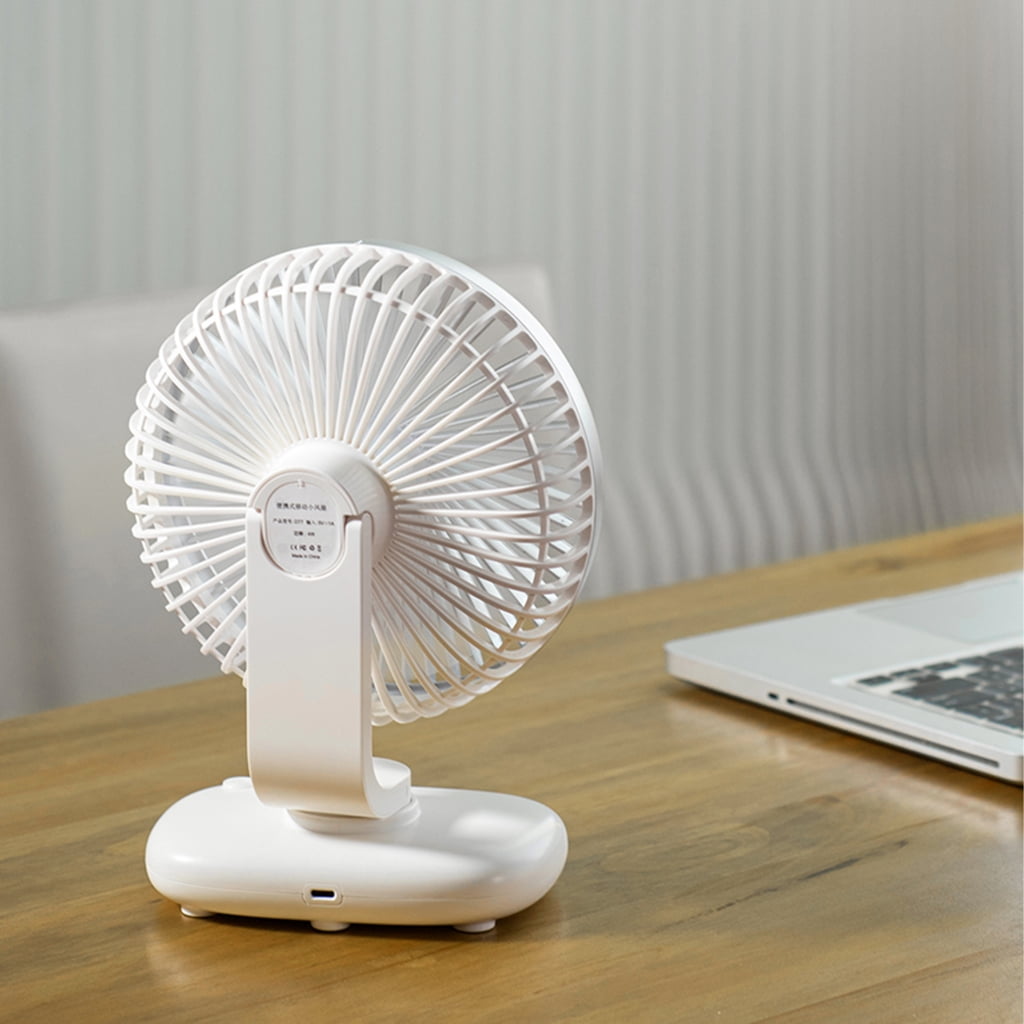 Tibvox 3600mAh USB Power Desk Fan 6 Speed Ceiling Fan Auto Oscillating Fan for Home Bathroom Kitchen