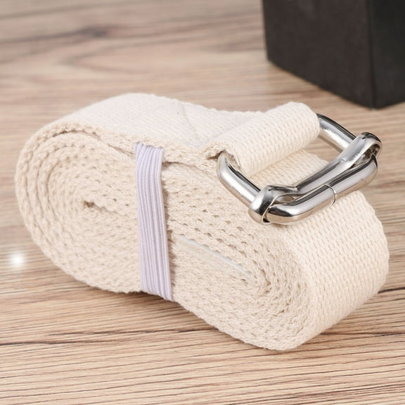 SWETRACE Stretch Straps 1Pc Portable Yoga Strap In White And Yellow For And Daily Exercise 47.2x1x0.1In