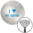 thumbnail image 1 of American Shifter  Blue I Love My Shifter Clear Retro Metal Flake Shift Knob with M16 x 1.5 Insert Auto Brody, 1 of 1