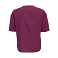 thumbnail image 6 of Yigetop Cotton Linen Tops for Women, Linen Shirts for Women Summer Cotton Linen V Neck Short Sleeve Tops Loose Vacation Beach Solid Blouses Tunic Tops Linen Tops for Women Loose Fit Hot Pink M, 6 of 10