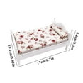 thumbnail image 6 of VerPetridure 1:12 Mini Doll House Furniture Decoration Single Bed Bedroom White Small Bed, 6 of 7