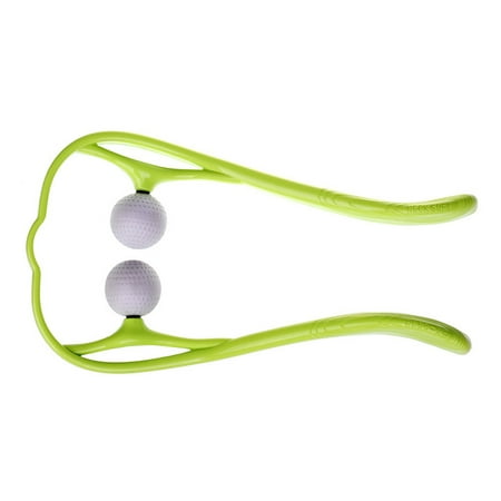 Multi Function Neck - U-Shaped Manual Massage Hammer Multifunction Neck Massager with Two Fitness Massage Ball