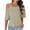 Beige, variant on AherBiu Summer Tops for Women Short Sleeve One-Shoulder Casual Loose Fitted Tunic Top Shirts Blouse