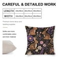 thumbnail image 2 of Porch Pillowcases Rabbits Brown Pink And Purple Pillow Protector 20"x20" Spring Floral Rabbit Decorative Pillow Cover Decoration for Sofa Couch, 2 of 7