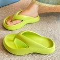 thumbnail image 2 of Slippers for Women,Summer Thick Sole Flip Flops Sandals For Outdoor Vacation Beach Travel Comfortable Toe Post On Slippers,Womens Slippers,Green,7, 2 of 8