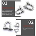 thumbnail image 2 of 4Pcs Stainless Steel M8 D Ring Screw Shackles , Shackle with Pin Connector Heavy Duty Rigging, Tie Downs, Hanging，Connector for and Rope., 2 of 8