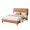 Orange Brown, variant on Frostbloom Full Size Bed Frame with Upholstered Faux Leather Adjustable Headboard, Platform bed, Orange Brown