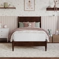thumbnail image 2 of AFI Pasadena Twin Solid Wood Low Profile Platform Bed in Walnut, 2 of 13