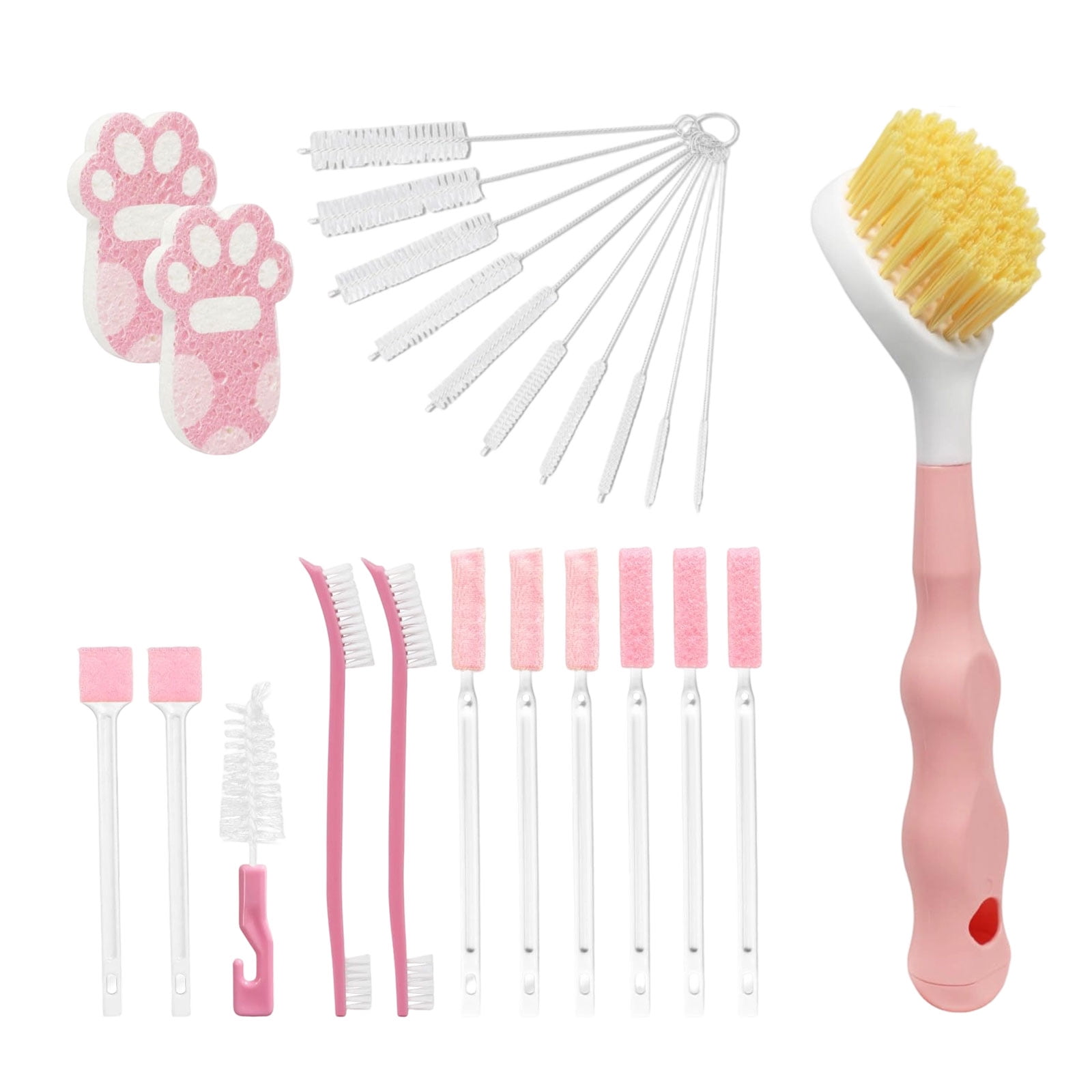 Water Fountain Detail Brush Set for Cats Dogs Care Accessories Designed Around Thorough Upkeep of Tubes Outlets Reservoir and Internal Passages