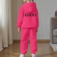 thumbnail image 6 of KHONTS Girls Letter Printed Hoodies Sweatshirts and Sweatpants Outfits, 2 Piece, Sizes 2-13 Years, 6 of 7