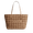 Tan, variant on Women's City Tote Straw Bag With Stripes And Charm