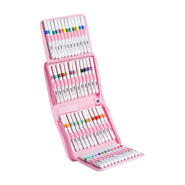 48 Uds marcadores de pintura acrílica bolígrafos de pintura acrílica marcadores de dibujo con punta de pincel de colores surtidos con estuche de trans