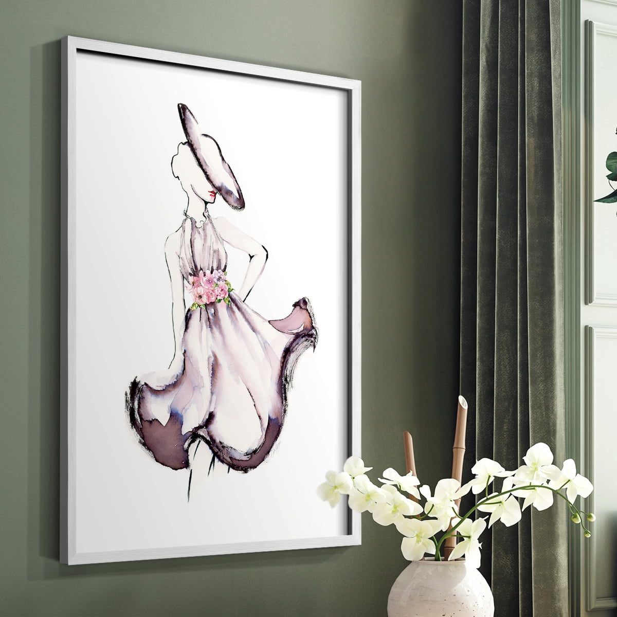Strike A Pose II in Paper Solid Wood 8 x 10 Framed Print