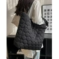 thumbnail image 2 of Kukuzhu Quilted Shoulder Bag Women's Padding Down Cotton Hobo Purse Handbag Large Work Totes Top Handle Bag with Zipper, 2 of 8