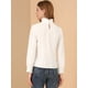 thumbnail image 5 of Tops Allegra K de Algodón de Ganchillo de Encaje Manga Larga Cuello Volante para Mujer Blanco XL, 5 of 6