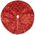 thumbnail image 2 of Northlight Sequin Snowflake Pattern Mini Christmas Tree Skirt - Red - 20", 2 of 7
