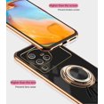 thumbnail image 5 of Compatible with Vivo X80 Pro Case Silicone TPU Shockproof Vivo X80 Pro Phone Case Plating Astronaut Cute Pattern TPU Cases with Ring (Vivo X80 Pro, Black), 5 of 14