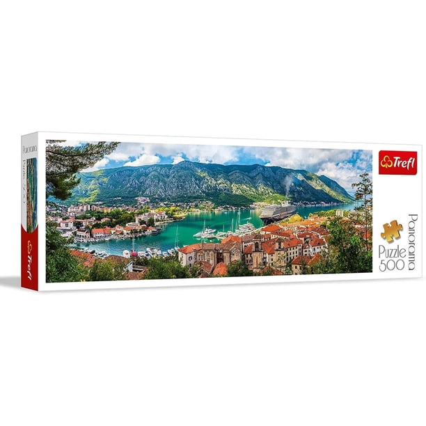 Rompecabezas 500 Piezas TREFL Bahia De Kotor Montenegro Panorámico 66x24 cm