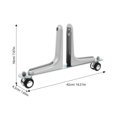 thumbnail image 2 of Compact Foldable Screen Mover Stand With Wheels For Relaxation Area Partition Bracket Feet 1Set, 2 of 5