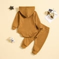 thumbnail image 3 of Baby Boys Outfit Sets Long Sleeve Solid Color Hoodie Tops With Pants 2Pcs Infant Clothes Streetwear, 3 of 7