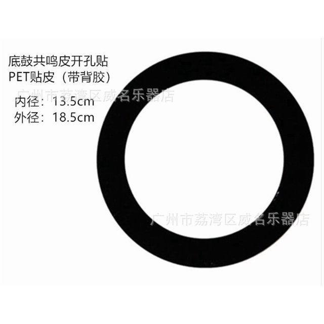 Miangastore Bass Drum Hole Protector Ring: Self-Adhesive Skin Guard For Kick Drum Opening Protection Musical Instrument Accessories For Percussion Kits