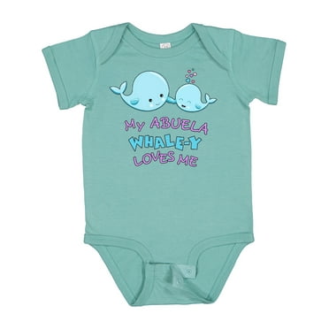 Inktastic My Abuela Whale-y Loves Me Boys or Girls Baby Bodysuit