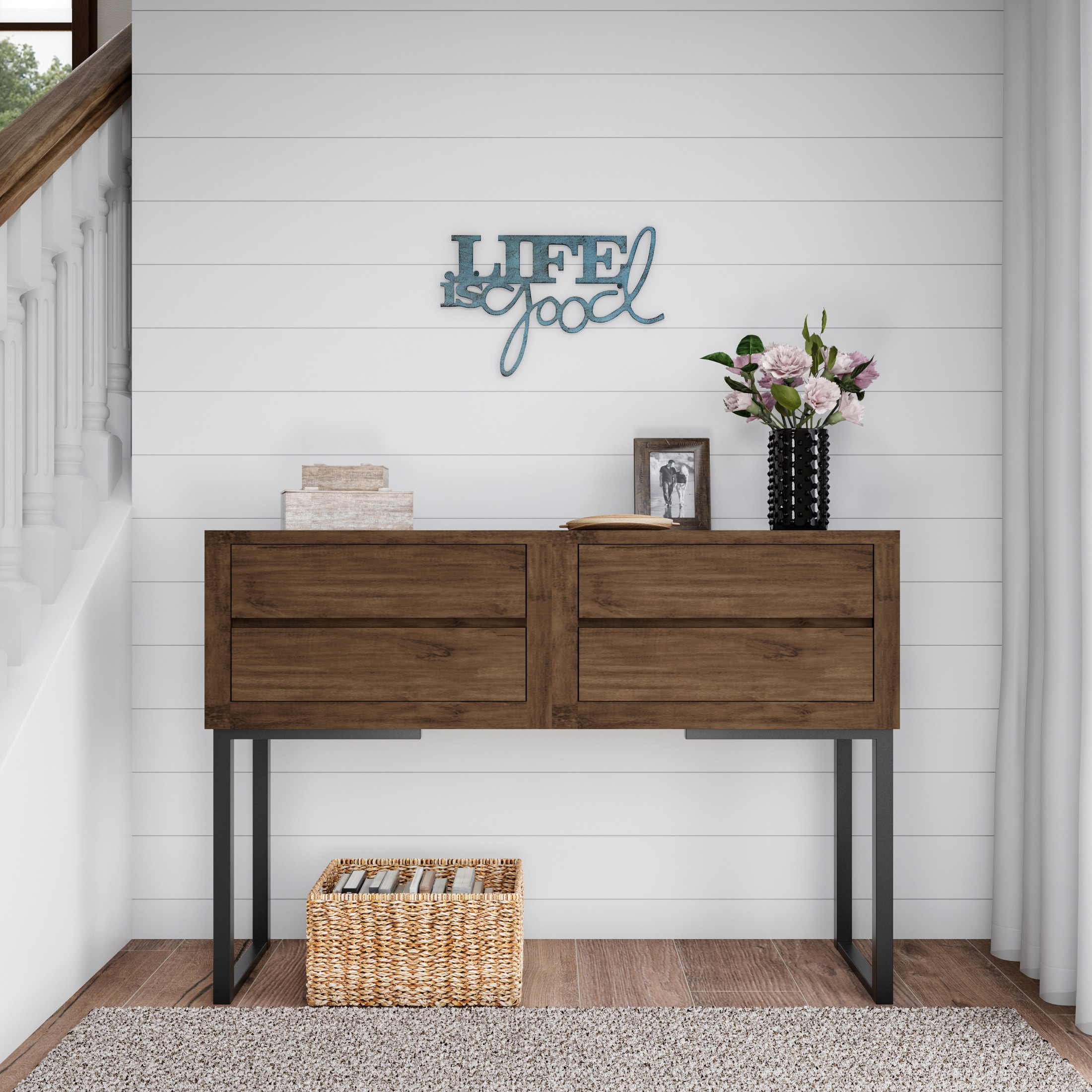 Lavish Home Life is Good Wall Art - 3D Word Art Decorative Metal Wall Sign