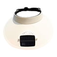 thumbnail image 4 of Sombrero con visera solar y ventilador de 3 velocidades para mujer, gorra de playa para verano y exteriores Blanco, 4 of 9