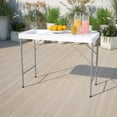 thumbnail image 3 of Flash Furniture Wesley 4' Portable Fish Cleaning Table/Folding Camping Table with Sink, White, 3 of 15