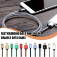 thumbnail image 2 of Nylon Braided Fast Charging Data Cable High Speed Transmission Durable and Flexible in Multiple Colors, 2 of 8