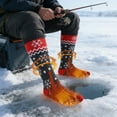 thumbnail image 4 of Rechargeable Heated Socks for Men Women,Washable,USB Battery Heated Socks 3 Heating Levels for Camping,Hiking,Hunting,Skiing,Walking,Fishing,Winter Sports Outdoors Snowflake Foot Leg Warmers, 4 of 6