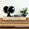 thumbnail image 5 of Craftnamesign Custom Wooden Racket Table Tennis Player Desk Name Plate, Ping Pong Metal Nameplate, 5 of 5