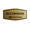 Brushed Gold, variant on Fancy Restrooms Left Arrow Sign (Blue) - Large