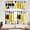 01yellow, variant on Red Kitchen Curtains Tiers and Valances Set 3 Piece for Windows Grey and Black Kitchen Window Curtains Set,Geometric Modern Art Valances for Living Room(36" Tiers Set)
