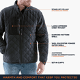 thumbnail image 4 of RefrigiWear Men's EnduraQuilt Diamond Quilted Puffer Jacket - Insulated Cold Weather Winter Coat, 4 of 7
