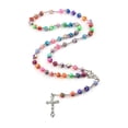 thumbnail image 1 of Collar YEYULIN con cuentas de arcilla polimérica con forma de rosario de 92 cm para mujer, 1 of 7