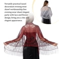 thumbnail image 2 of Sonducket Bufanda para mujer, bufandas, chales con borlas de flores, elegante capa nupcial para dama de honor, capa de boda, chal Vintage Ropa, zapatos y accesorios Miscelánea Gris, 2 of 6