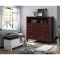 thumbnail image 6 of Hodedah 3-Drawer Dresser with 1-Open Shelf in Mahogany, 6 of 6