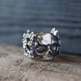 thumbnail image 2 of QQTDFG Punk Vintage Gothic Skull Ring Cool Men's Band Stainless Steel Rings Jewelry-Silver-10, 2 of 6